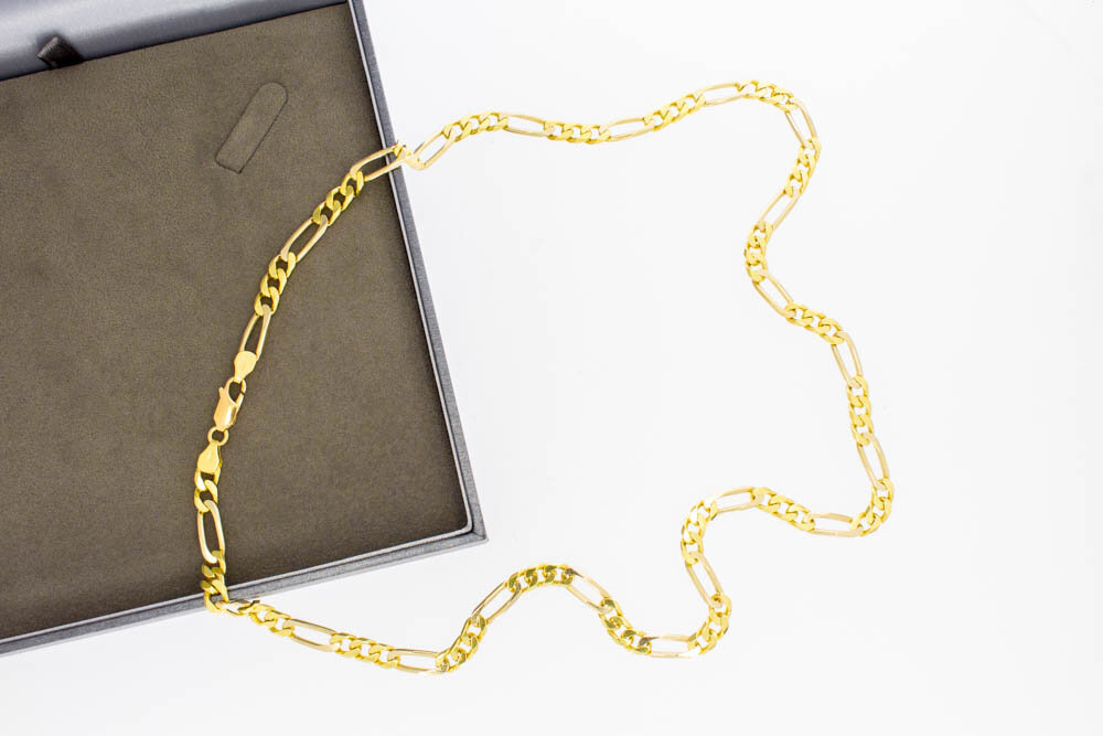 14 Karat Figaro Goldkette - Länge 63 cm