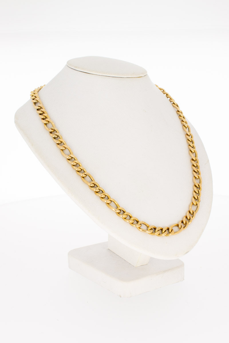 Figaro Goldkette 14 Karat - 45,5 cm