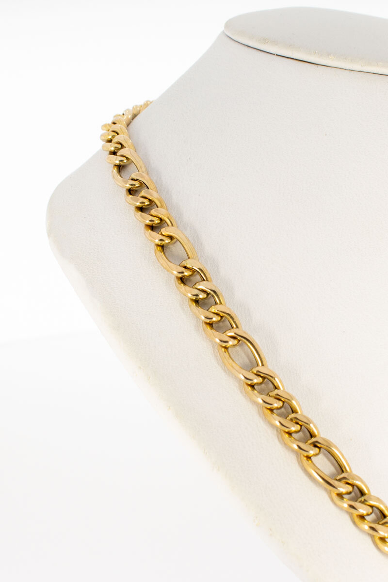 Figaro Goldkette 14 Karat - 45,5 cm