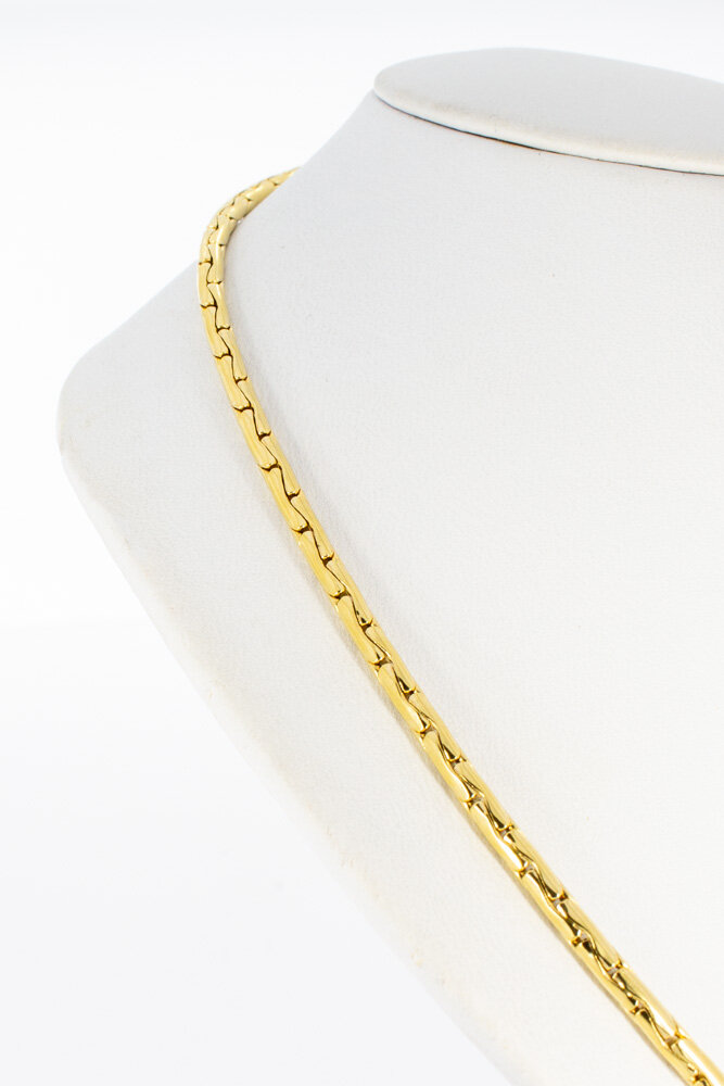 14 Karat Goldbarren Kette - Länge 45 cm