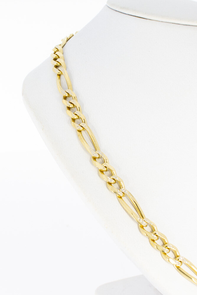 18 Karat Figaro Goldkette - 58,0 cm