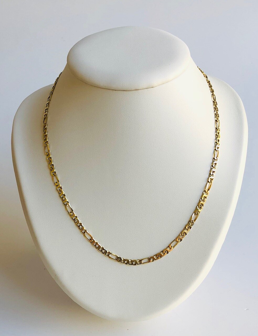 14 Karat Figaro Gold Halskette - 51,5 cm
