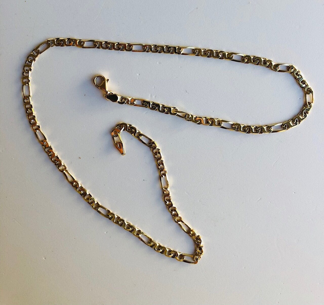 14 Karat Figaro Gold Halskette - 51,5 cm