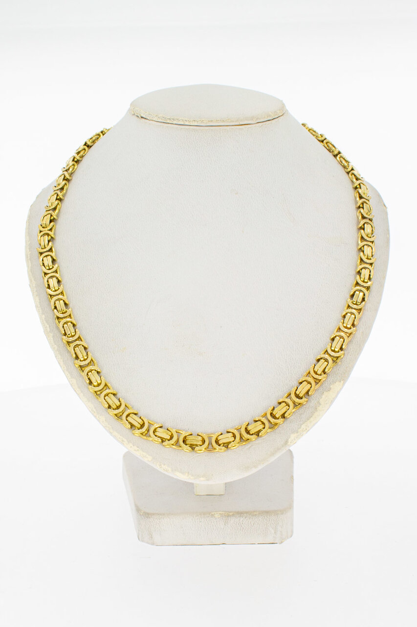 Flache Königskette aus 18 Karat Gelbgold - 63,5 cm