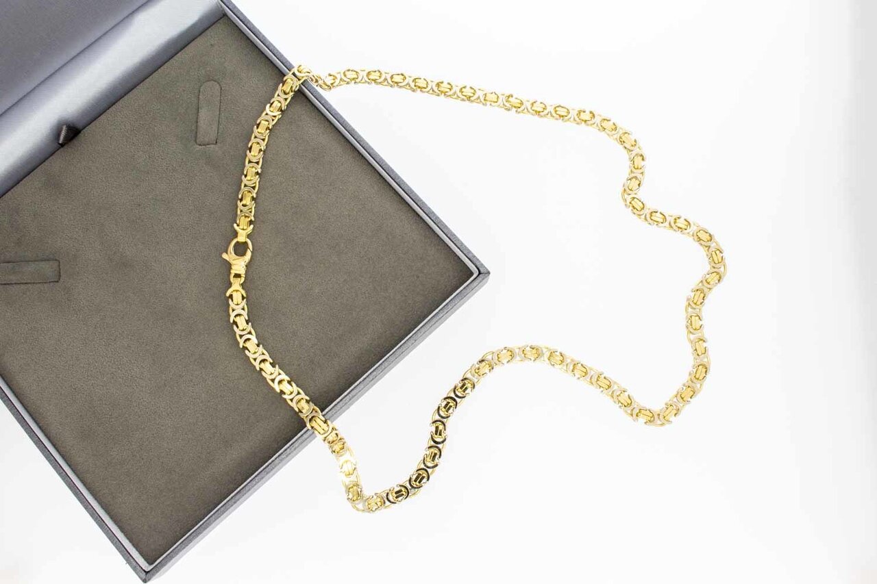 18 Karat flache Gold Königskette - 61,5 cm
