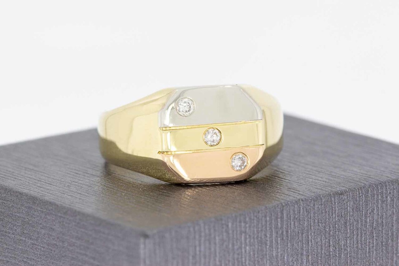 14 Karat Gold Diamant Statementring - 20,9 mm