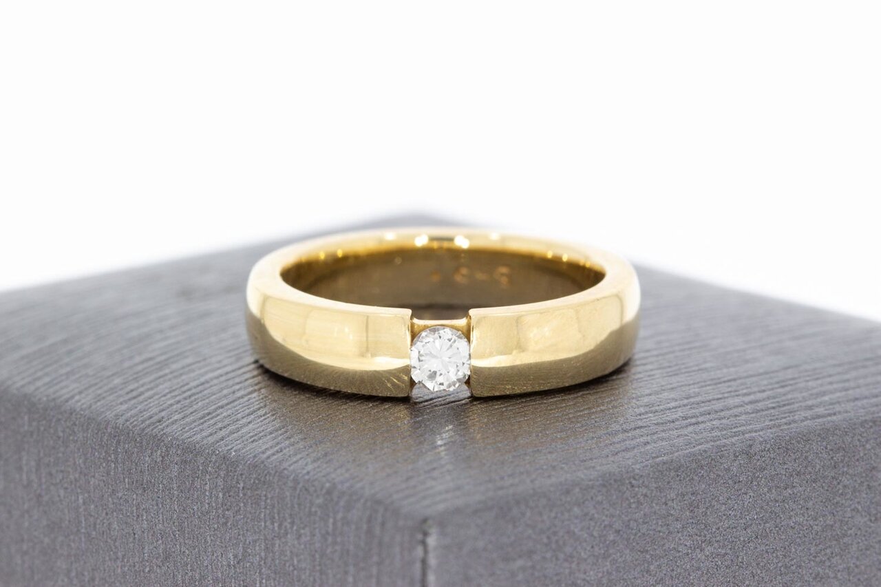 14 Karat Diamant Goldring - 16,3 mm