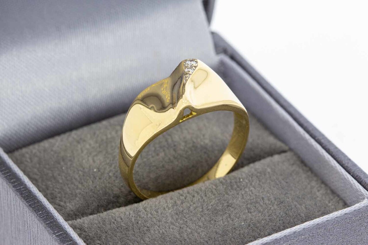 18 Karat Gold Fantasy Diamant Ring - 18,3 mm
