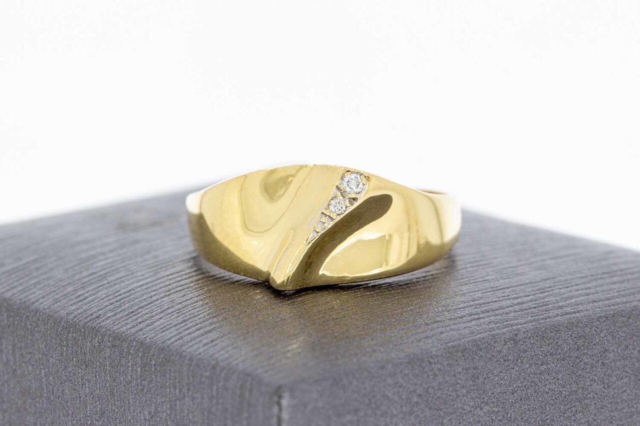 18 Karat Gold Fantasy Diamant Ring - 18,3 mm
