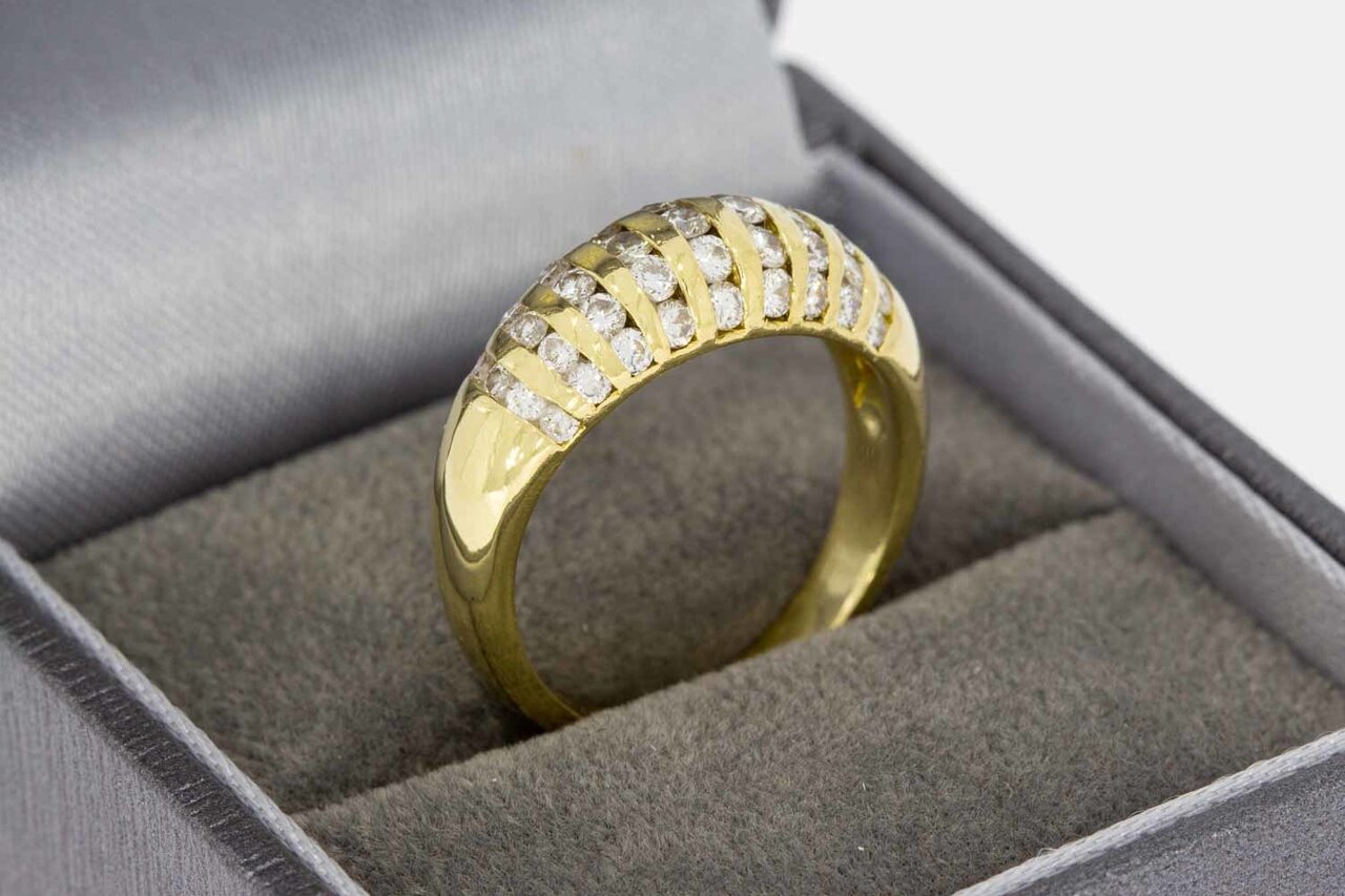 18 Karat Gold Diamant Bandring - 16,7 mm