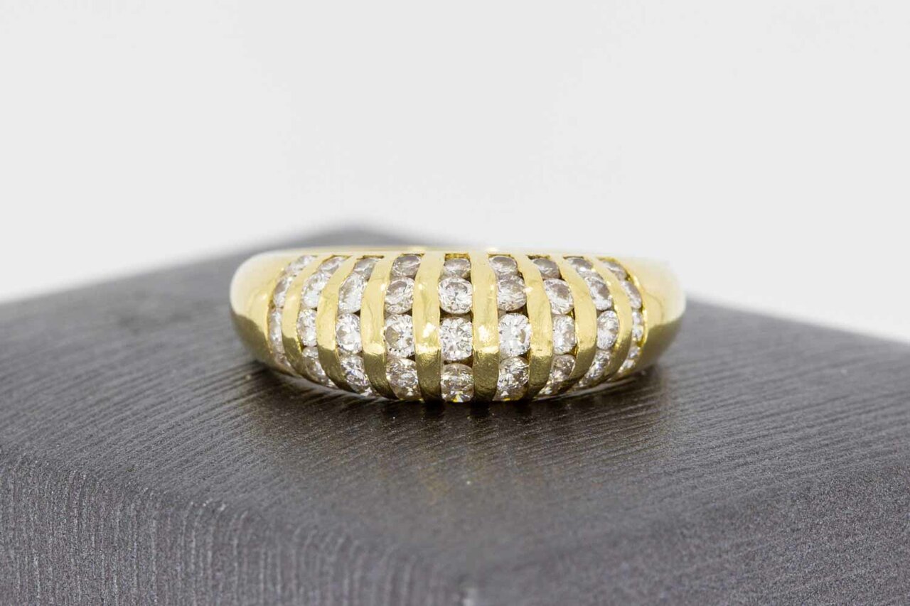 18 Karat Gold Diamant Bandring - 16,7 mm