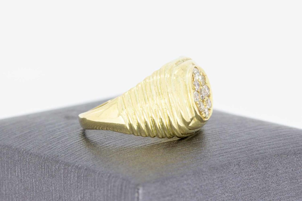 Pinky Diamant Ring 14 Karat  Gold - 19,1 mm