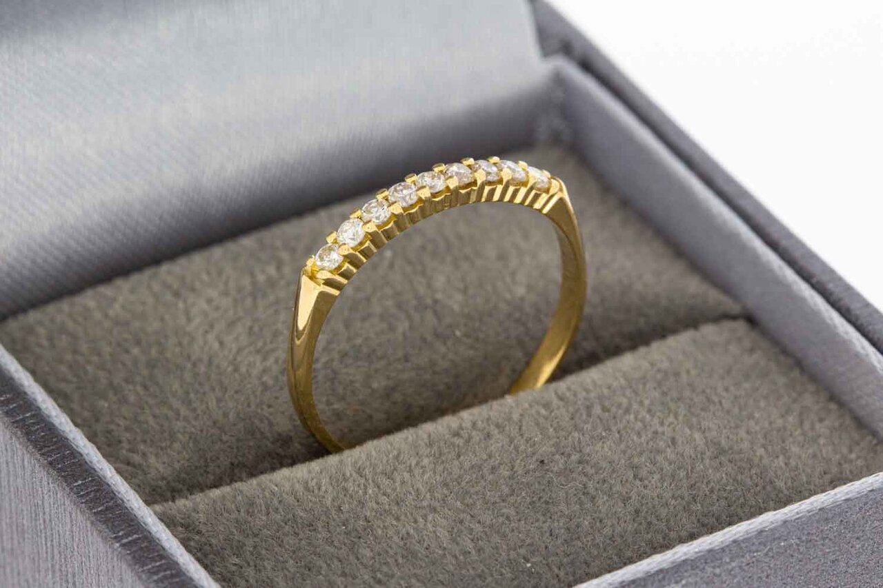 18 Karat Gold Diamant Vorsteckring - 16,6 mm