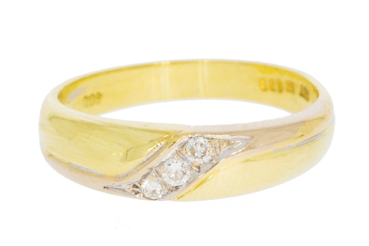 14 Karat Gelbgold Diamantring - 17.9