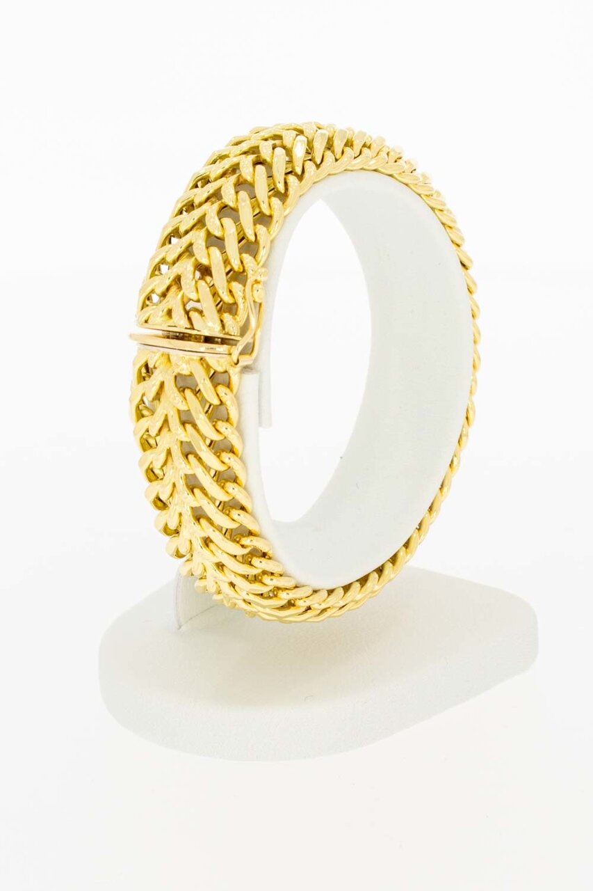 Geflochtenes 750 Gold Armband Damen - 16,4 cm