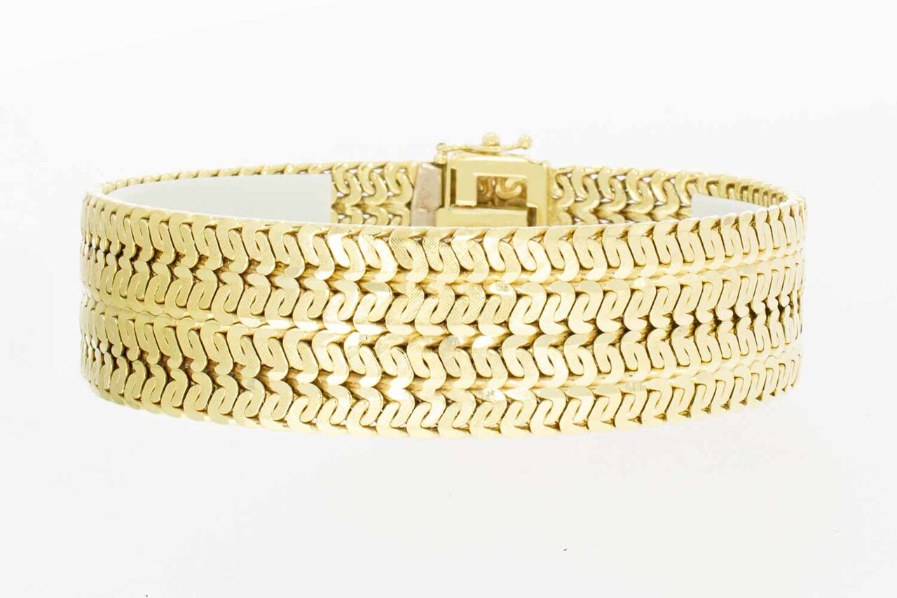 Breites 585 Gold Panzerarmband - 19,9 cm