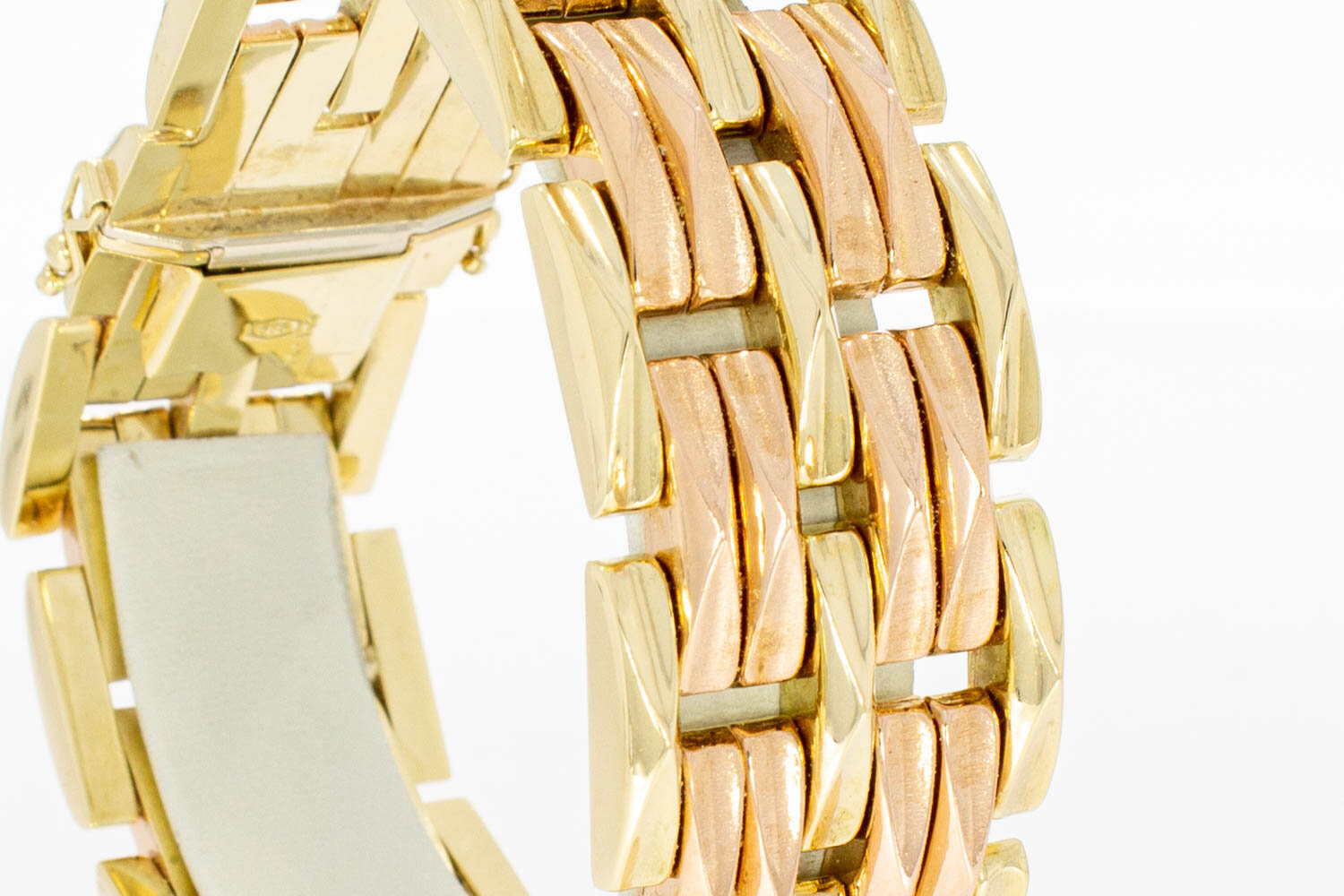 Breites 585 Gold armband – 20,9 cm
