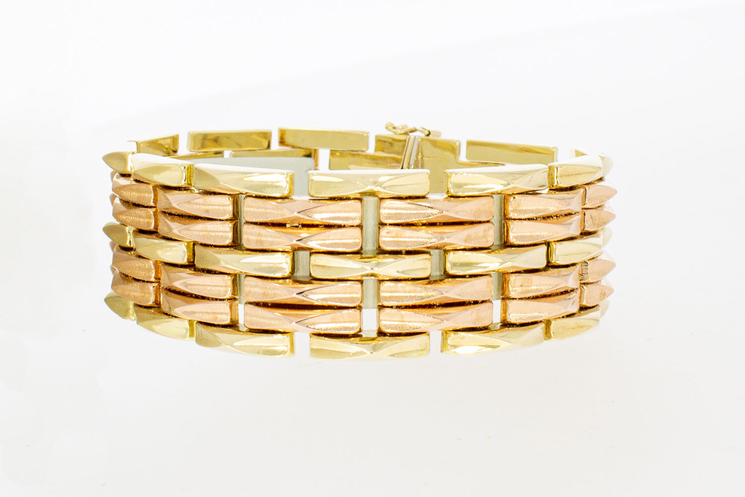 Breites 585 Gold armband – 20,9 cm