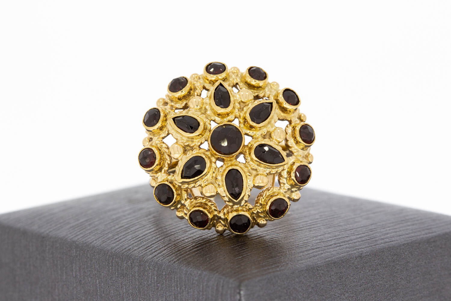 Vintage 585 Gold Ring mit Granat - 18,9 mm