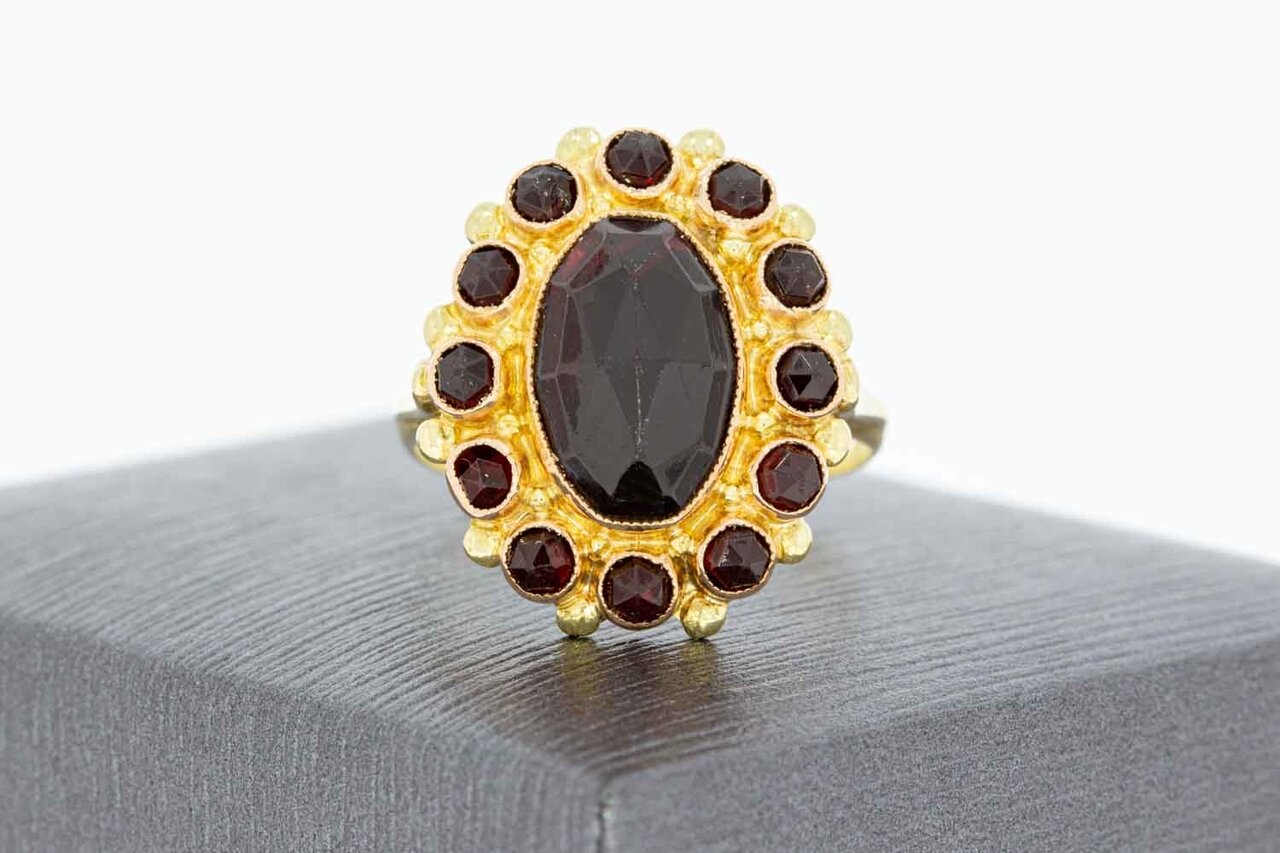 Vintage Granaten Ring 585 Gold - 17,7 mm