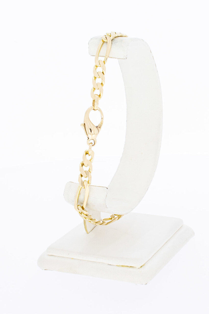 585 Gold Figaro Armband - 22,5 cm