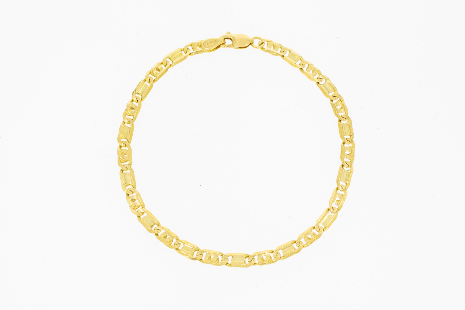 750 Gold Falkenauge Armband - 19,9 cm