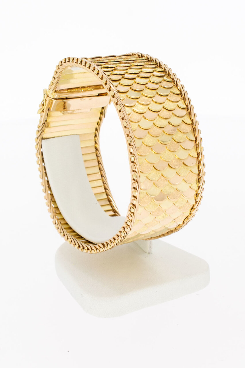 585 Gold breites Damen Armband - 18,9 cm