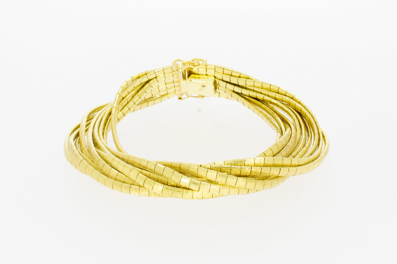 750 Gold Geflochtenes Damen Armband - 18,9 cm