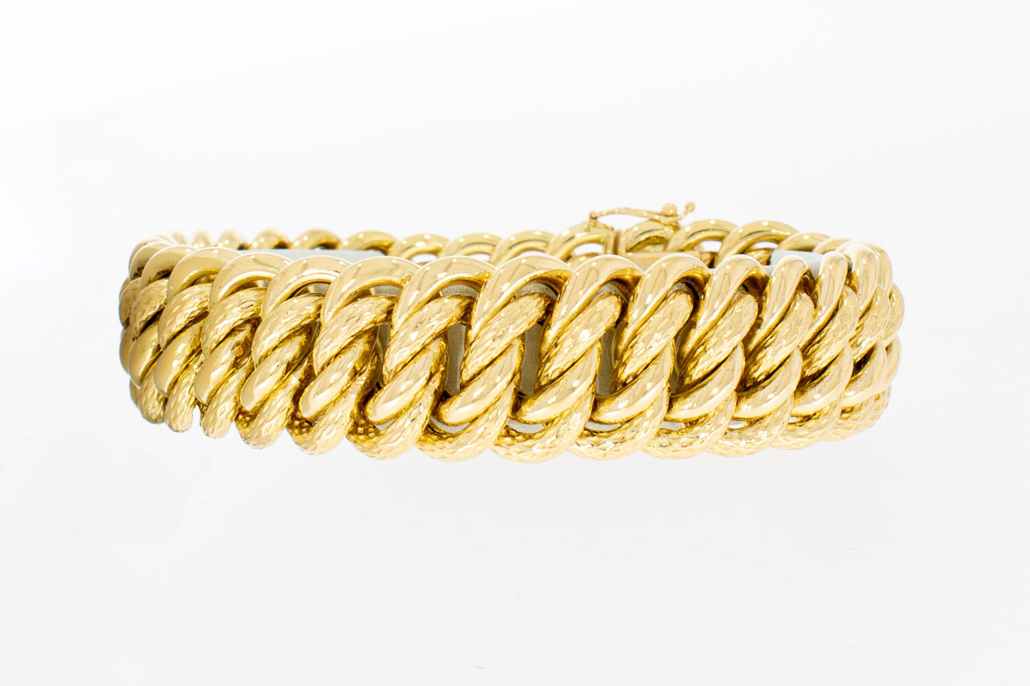 Breites 750 Rosegold Männer Armband - 22,3 mm