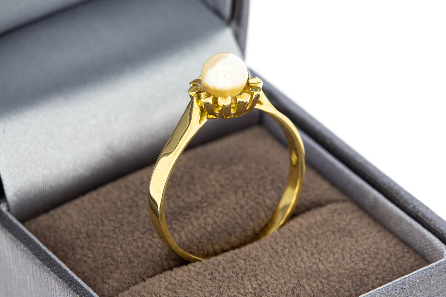 750 Perlen Gelbgold  Ring - 20,4 mm