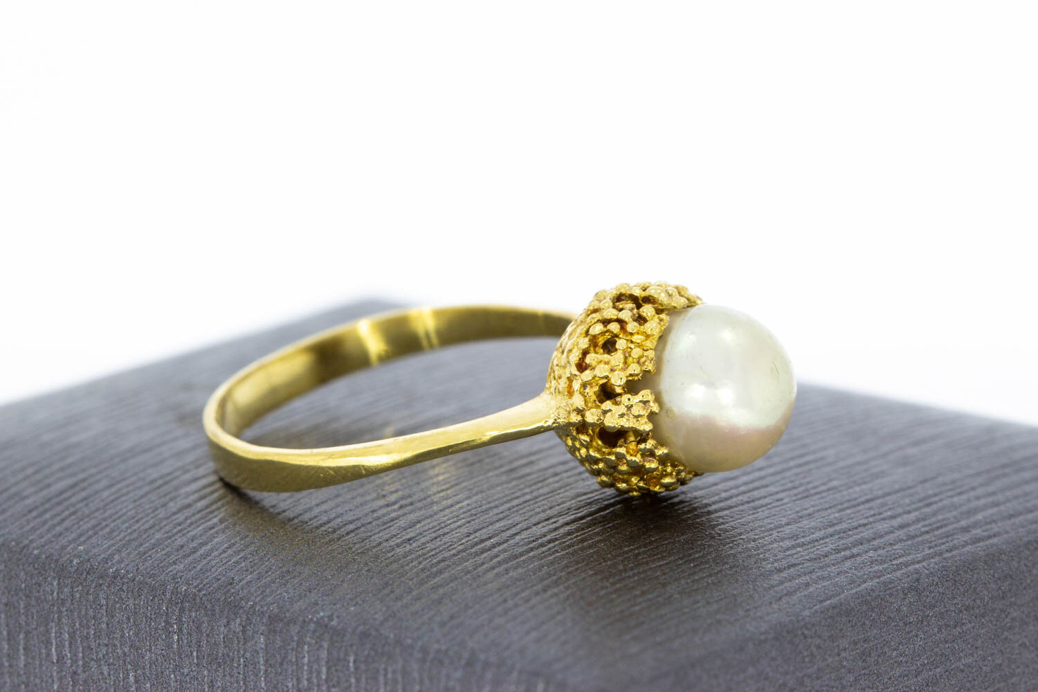 Vintage Perlenring 18 Karat Gold - 16,5 mm