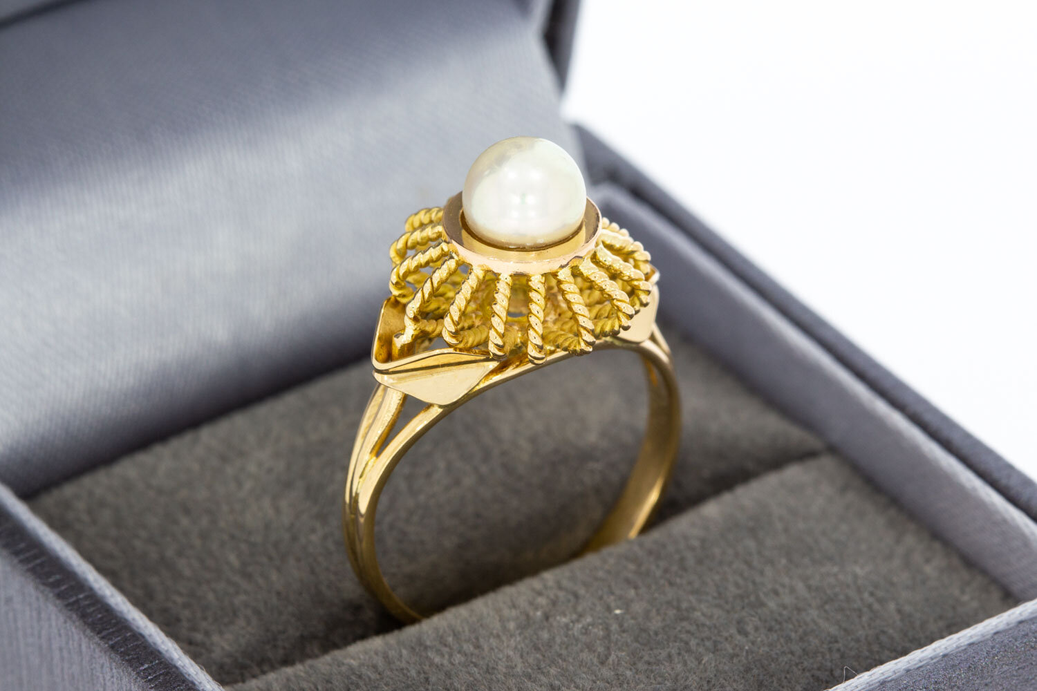 Perlen Gold Ring 750 Gold - 17,2 mm