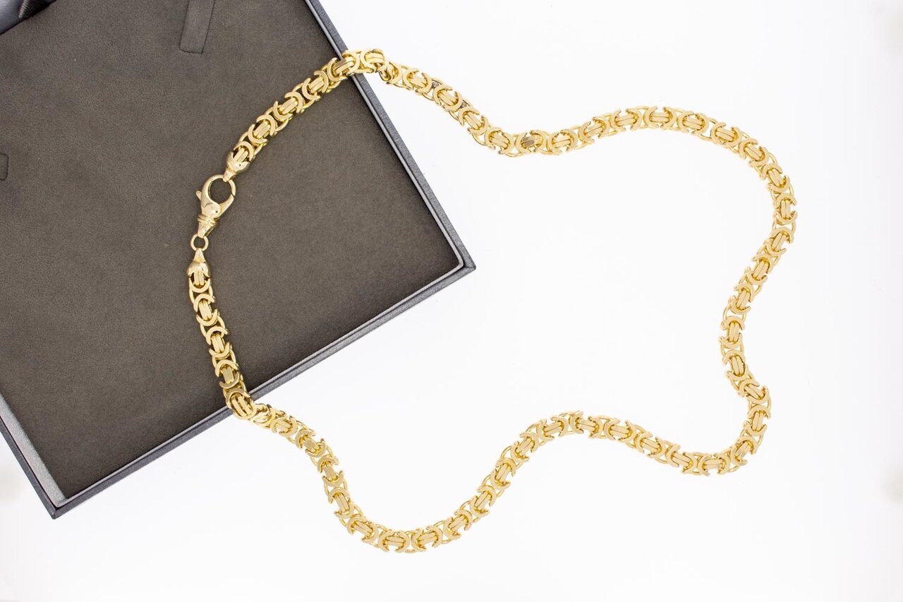 585 Gold flache Königs Herrenkette - 62,5 cm