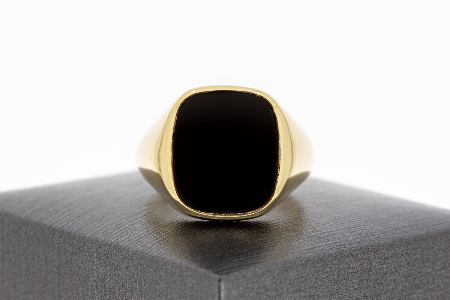 Onyx Siegelring 585 Gold - 19,5 mm