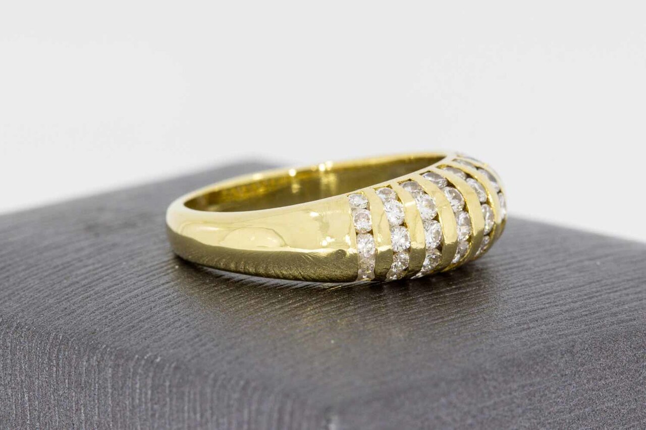 18 Karat Gold Diamant Bandring - 16,7 mm