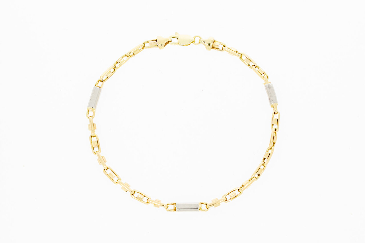 585 bicolor Gold Königsarmband - 20,7 cm