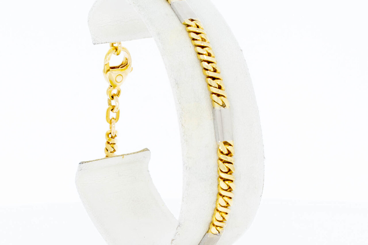 14 Karat Panzer Goldarmband - 19,2 cm