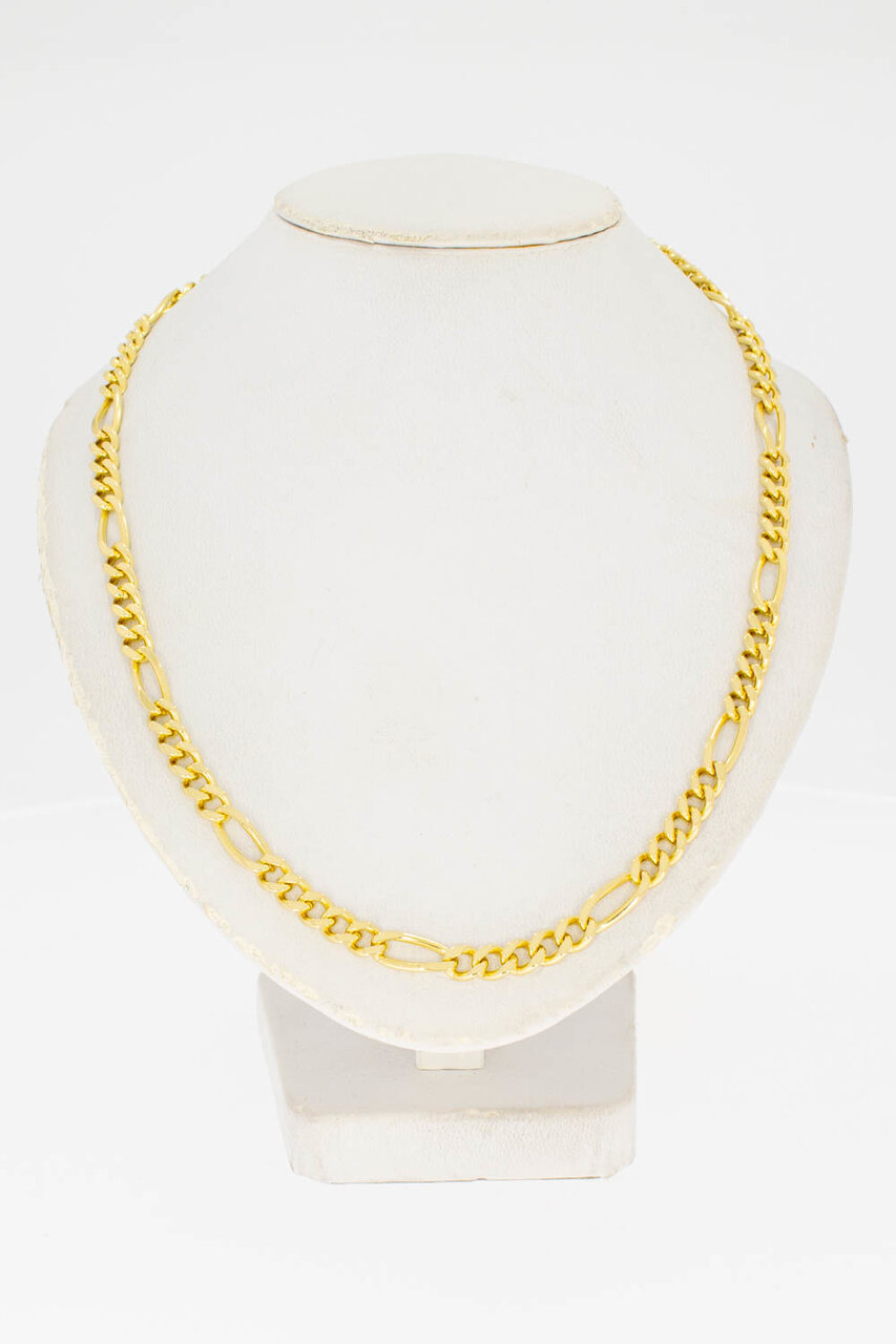 18 Karat Figaro gelbgold Kette - 92 cm