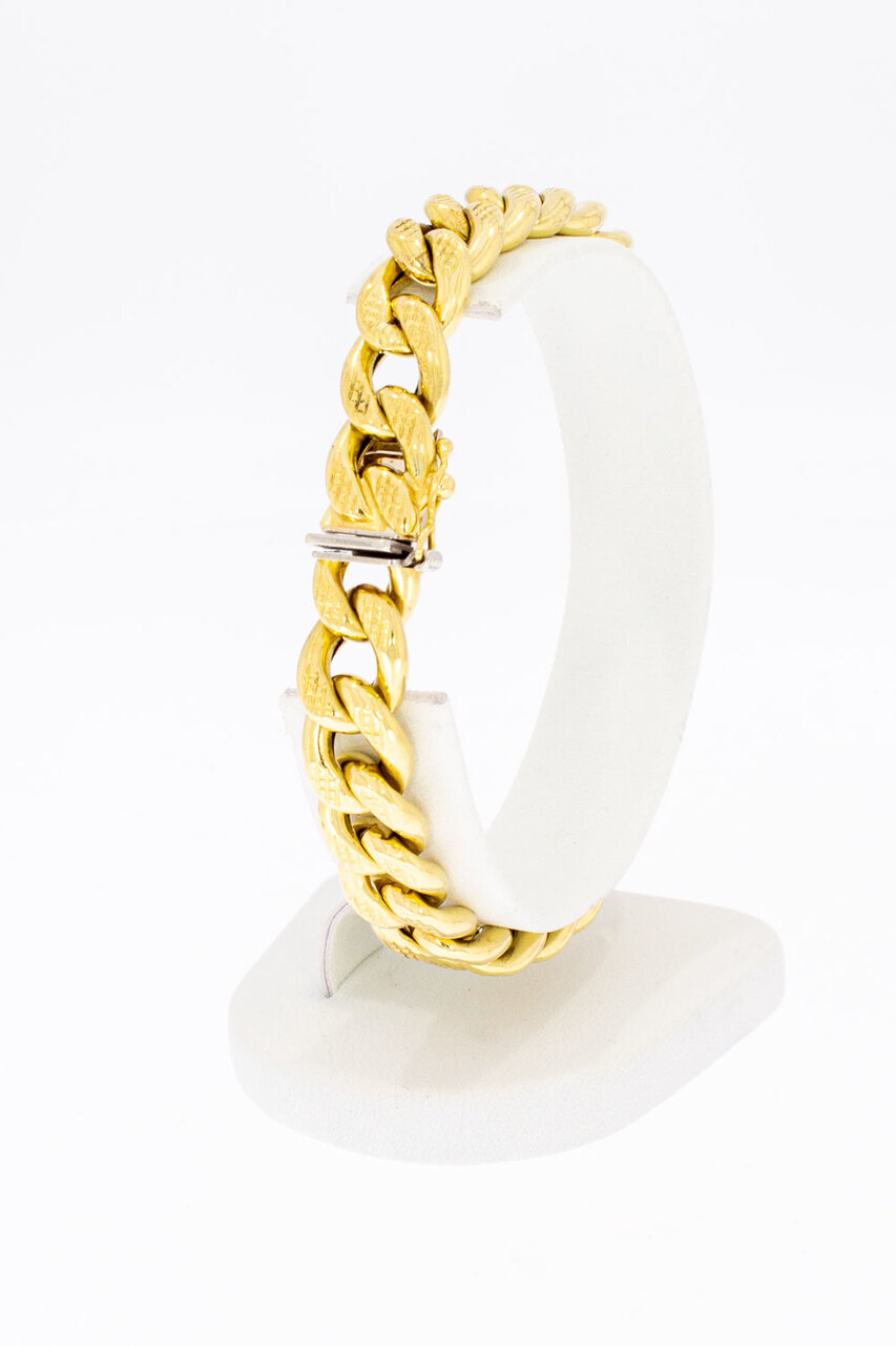 585 Gold Panzer Armband-19,5 cm