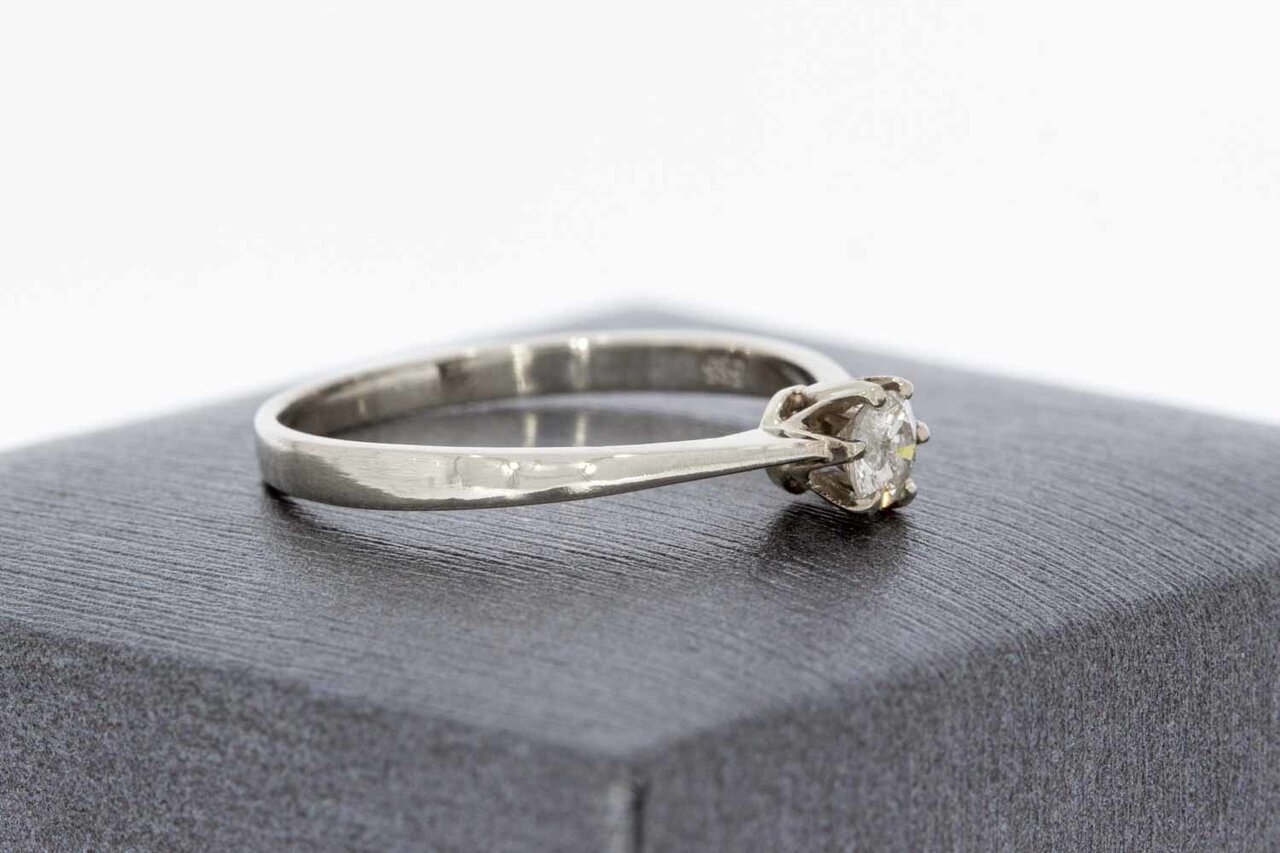 14 Karat Weißgold Diamant Ring - 18,7 mm