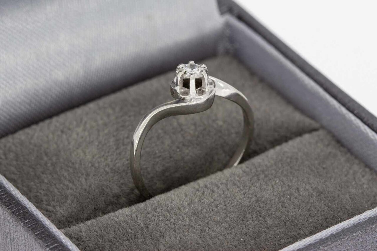 Diamantring 585 WeißGold - 14,2 mm
