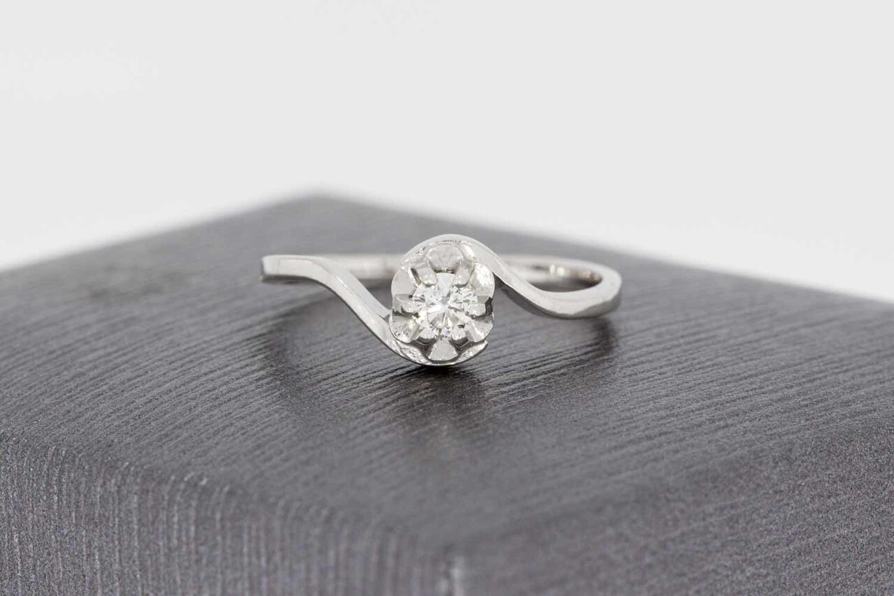 Diamantring 585 WeißGold - 14,2 mm