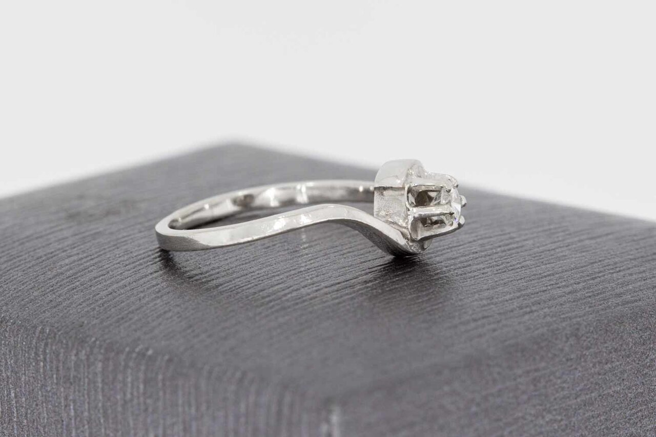 Diamantring 585 WeißGold - 14,2 mm