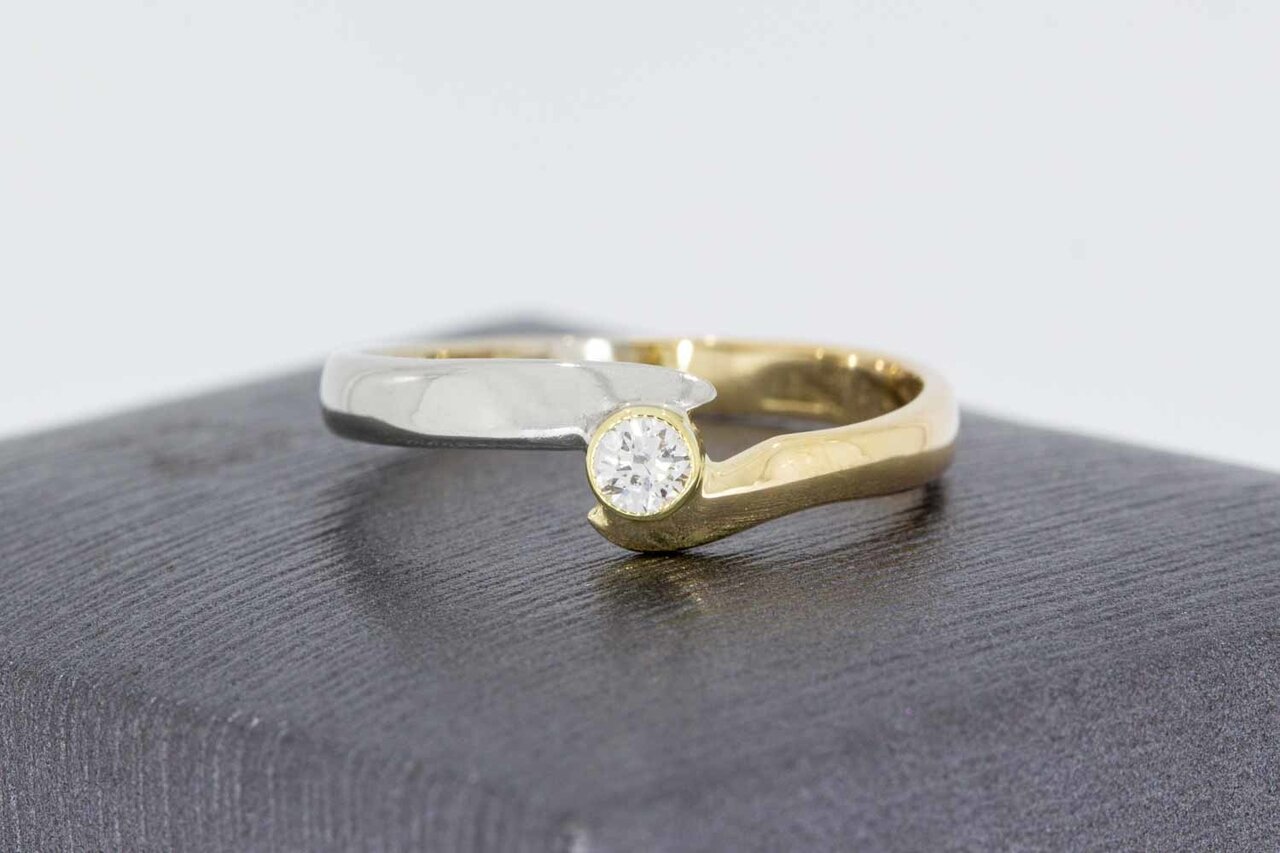 Diamantring 14 Karat Gold - 18,6 mm