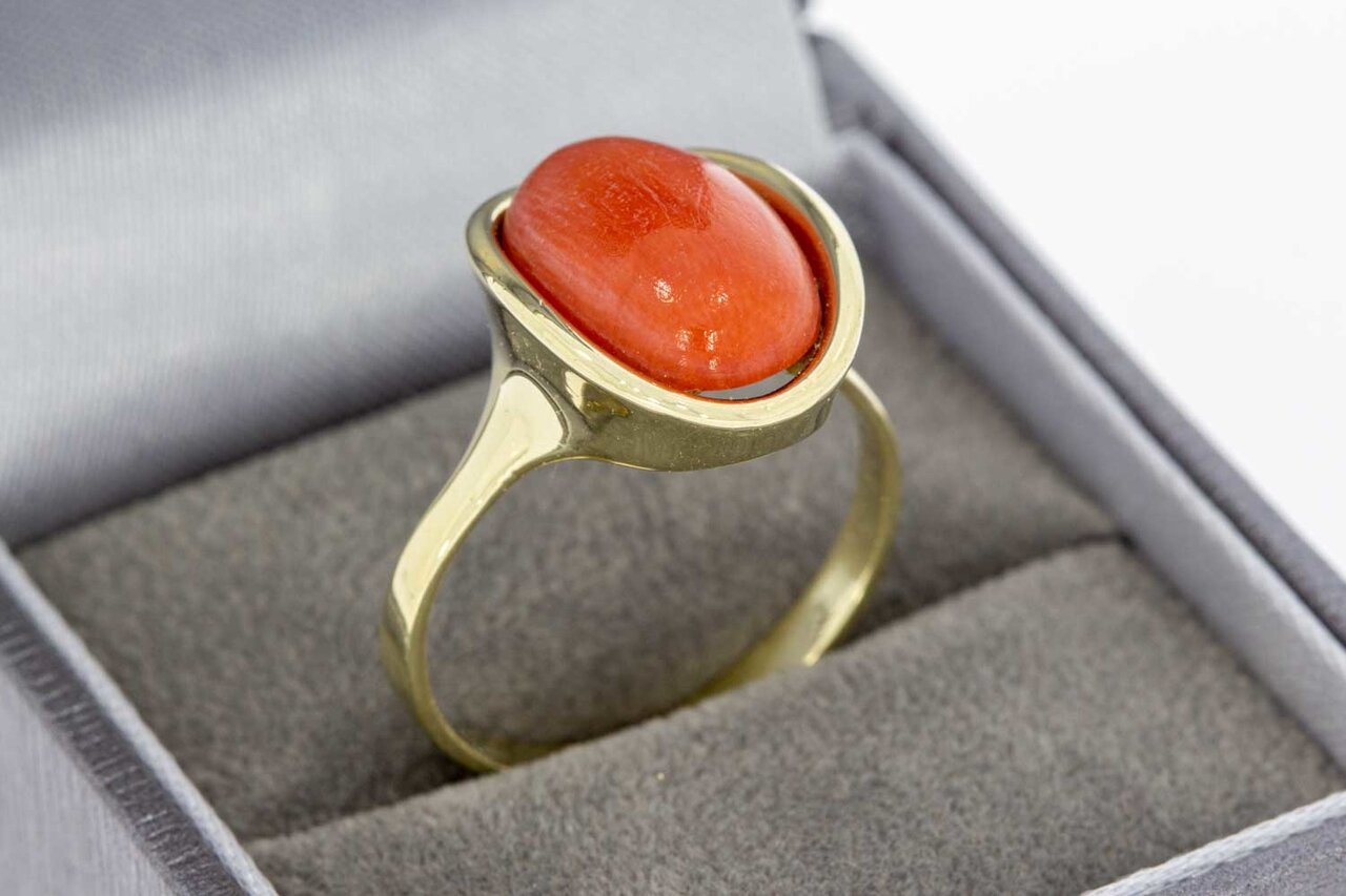 14 Karat Gold Korallen Ring - 19,4 mm