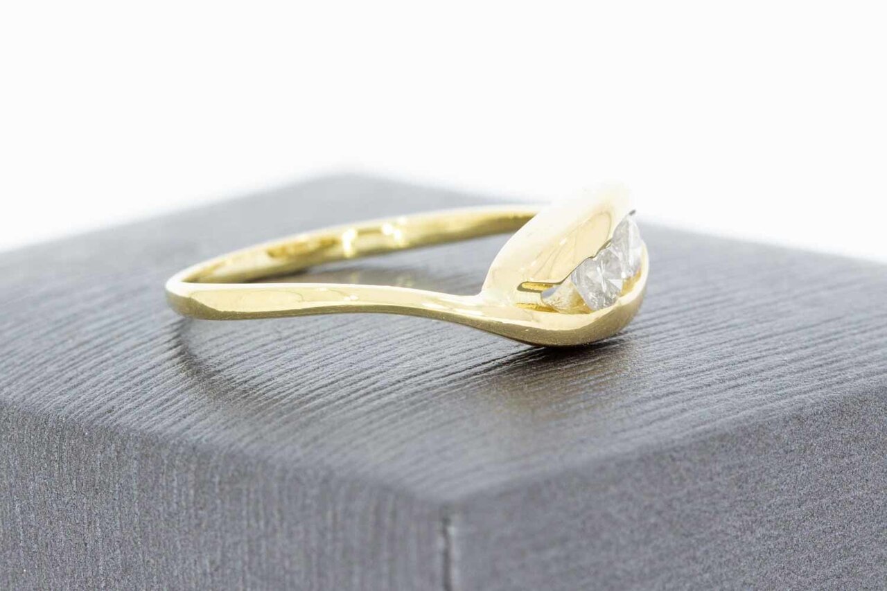 14 Karat Gold Diamantring - 17,3 mm