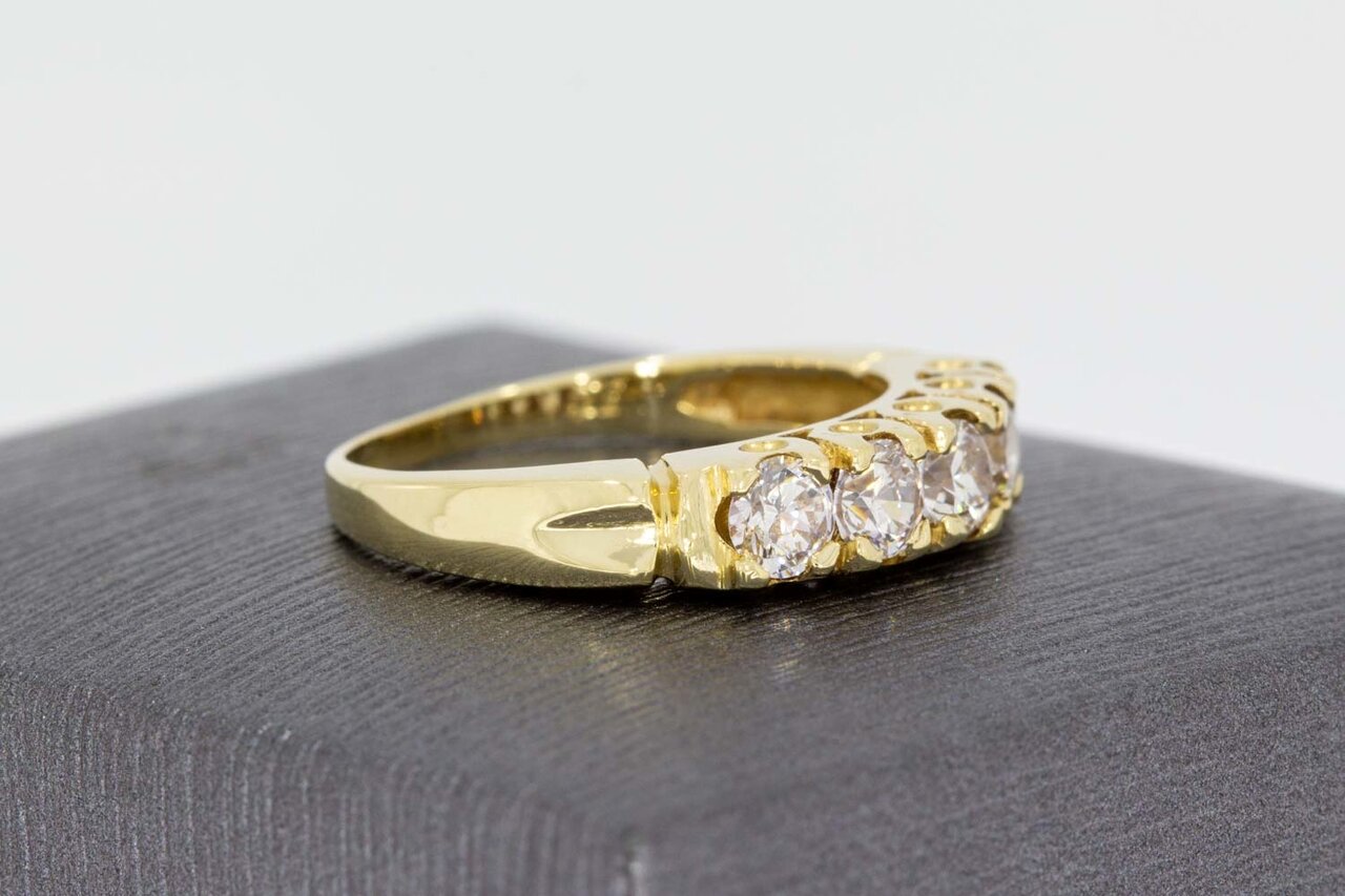 14 Karat Gold Zirkonia Damenring - 17,8 mm