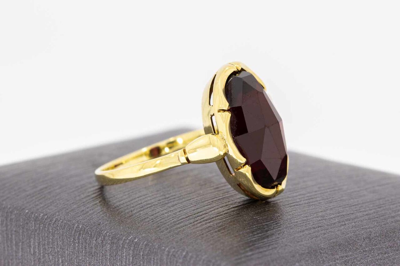 14 Karat Granat Ring Damen - 17,4 mm