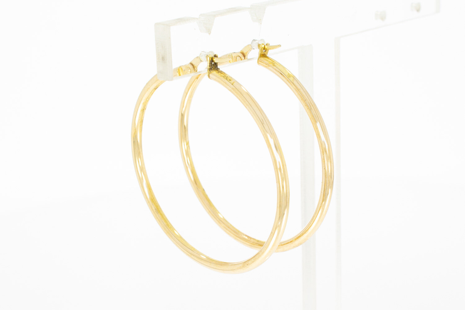 Gold Ohrringe 14 Karat - durchmesser 39,7 mm