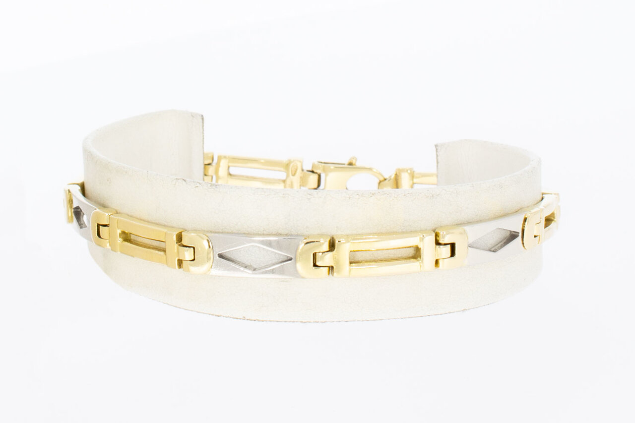 Königsarmband 14 Karat bicolor Gold - 20,5 cm
